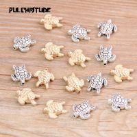 14pcs 12x13mm Two Color Tortoise Turtle Bead Spacer Bead Charms For Diy Beaded Bracelets Jewelry Handmade Making