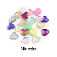 New 8MM Heart Glossy Glass Rhinestones new Mocha color Stones Gems For DIY Nail Art Decorations Accessories