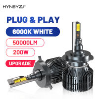 HYNBYZJ H4 H7 Led ไฟหน้า Turbo Lm H1 H8 H9 H11หลอดไฟต่ำสุด9005 HB3 9006 HB4 9012 HIR2 6000K ไฟตัดหมอก