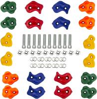 10pcsSet Rock Wall Climbing Holds for kids,Indoor and Outdoor Playground Play Set Slide Accessories with Mounting Hardware