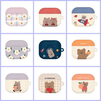 ~ 【Korean Compatible for AirPods 3rd Case】 New Compatible for Airpod Popular Collection Apple Hard Slim Cute Hand Made Unique Design Korea Made Momo
