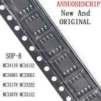 MC33063ADR2G MC34063ADR2G ใหม่10ชิ้นของแท้ SOP-8ชิ้น MC34152 MC34119 MC34063 MC33063 MC33178 MC33152 MC33078 MC33202