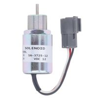 Shut Off Solenoid Valve 12VDC Excavator Flameout Solenoid Valve Corrosion Resistance Aluminum Alloy ABS for EC13 for S4L2 61SD Valves