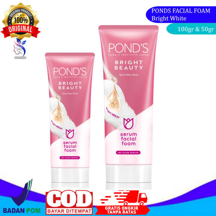 Ponds Bright Beauty Facial Foam Sabun Muka Pembersih Wajah Gentle 100 G ...