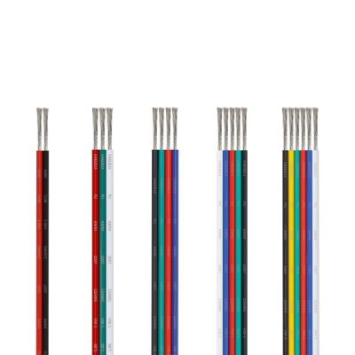 ﹍∋♦ 2/3/4/5/6pin Electrical Wire 22/20/18AWG LED Connector Cable Wire 5/10/20/50/100m Electric Cable For 3528 2835 RGB LED Strip