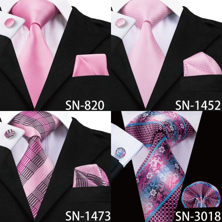 hi-tie-silk-men-tie-peach-pink-floral-wedding-necktie-for-men-luxury-necktie-handkerchief-cufflink-fashion-design-business