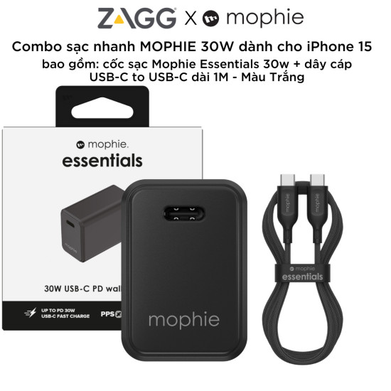 Combo sạc nhanh mophie pd công nghệ gan, có mfi - ảnh sản phẩm 2