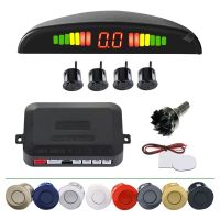 Parking Sensor Car Parking Kit LED Display 4 Sensors 22mm Backlight Reverse Backup Radar Monitor System 12V 8 Colors Adhesives Tape