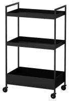 นิสซาฟอช รถเข็น, ดำ, 50.5x30x83 ซม. (NISSAFORS Trolley, black, 50.5x30x83 cm)