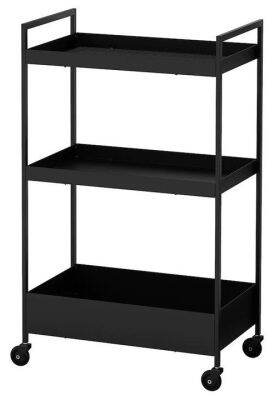 นิสซาฟอช รถเข็น, ดำ, 50.5x30x83 ซม. (NISSAFORS Trolley, black, 50.5x30x83 cm)