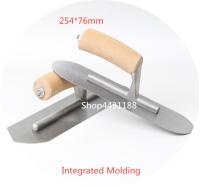 254x76mm Round Head Integrated Molding Carbon Steel Blade Wooden Handle Plaster Trowel Construction Concrete Spatula Tool