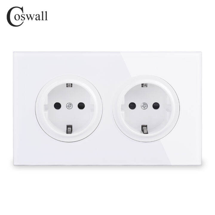 coswall-crystal-tempered-pure-glass-panel-16a-double-eu-standard-wall-power-socket-grounded-with-child-protective-lock-146-type