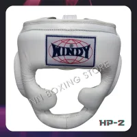 Windy Headgear protector HP-2 White Genuine leather Training Muay Thai MMA K1 วินดี้ สปอร์ต เฮดการ์ด สีขาว ใช้ป้องกันศรีษะนักมวย ทำจากหนังแท้