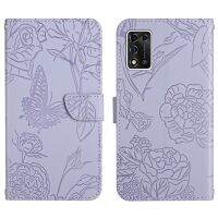 สำหรับ ZTE Lioro 5G II Skin Feel Butterfly Peony หนังพิมพ์ลายเคสโทรศัพท์ (สีน้ำเงิน)