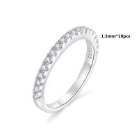 Real Moissanite Diamond Full Eternal Ring S925 Sterling Silver stack Rings Diamond Ring for women