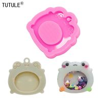 Mirror Frog Earring pendant mold uv resin cute crafting mold Diy resin shaker Polymer Clay Keychain mold Bread  Cake Cookie Accessories