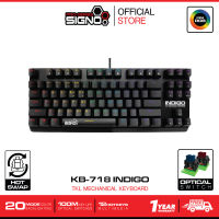 SIGNO E-Sport TKL Mini RGB Mechanical Gaming Keyboard รุ่น INDIGO KB-718 (เกมส์มิ่ง คีย์บอร์ด)