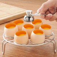 ✷▩ Creative Kitchen Supplies Stainless Steel 304 Egg Opener Steamed Egg Rack Egg Beater Baking Gadget Egg Tool