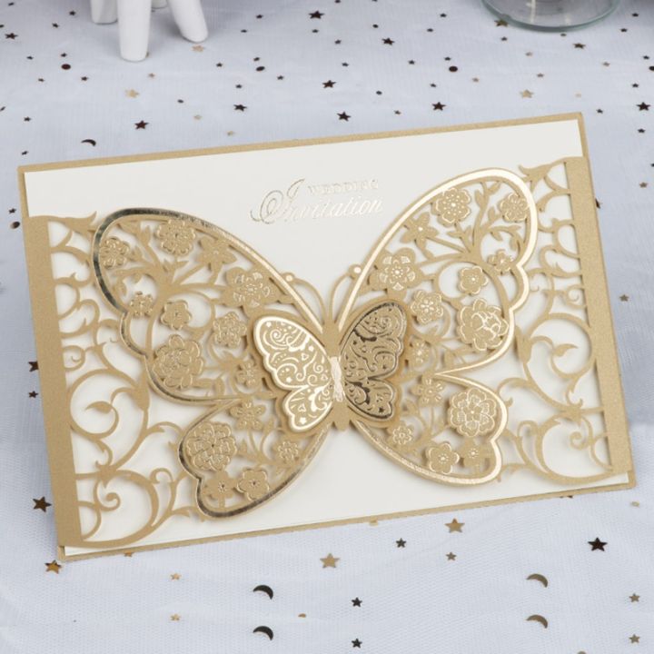 50pcs-butterfly-hollow-laser-cut-wedding-invitation-cards-flora-greeting-cards-personalized-wedding-decoration-party-supplies