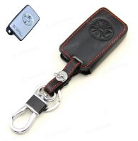 ♛✕ Leather Case Cover Holder Fit For Toyota Reiz Corolla RAV4 Avalon Remote Smart Key 3 Buttons