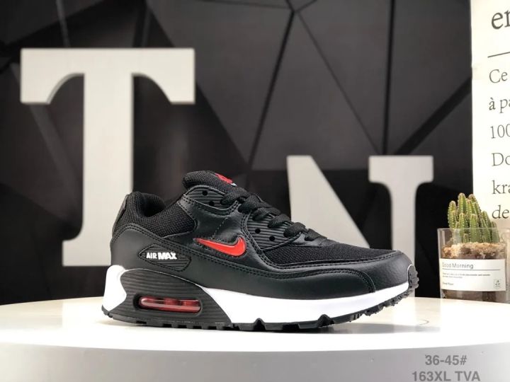 Giày Thể Nam Nike Air Max 90 - Màu Đen Đỏ - Giày Chạy Bộ Running X Tặng Tất  (Vớ) Nike Chính Hãng | Lazada.Vn