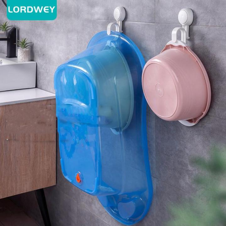 lordwey-ชั้นวางตะกร้าผักตะขออ่างอาบน้ำจุกดูดสำหรับงานหนักที่ยึดผนังสำหรับห้องครัวห้องน้ำตะขอแขวน