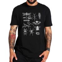 Minibeasts T-Shirt With Insects Funny Unisex T Shirt Short Sleeve 100% Cotton Eu Size Men Casual Summer Clothing