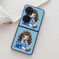 เหมาะสำหรับเคสป้องกันการตก P50pocket Huawei ที่มีหน้าจอพับสองด้าน Huawei กระเป๋าหน้าจอพับและเคสโทรศัพท์หนัง Meimiao