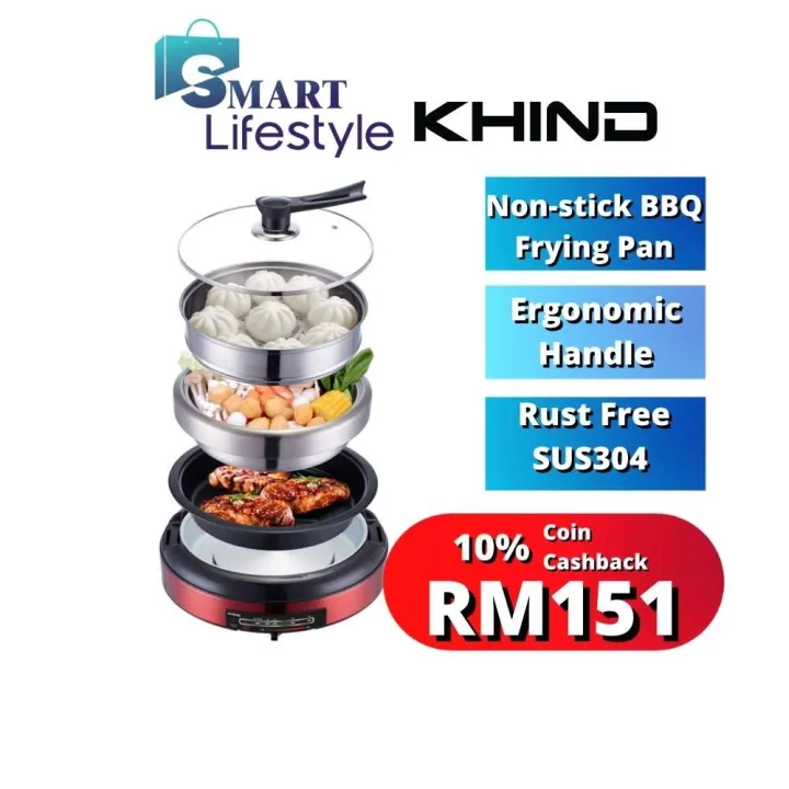 Multi functional pot Khind Multi Cooker MC388 Rust Free SUS304