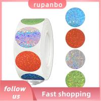 RUPANBO039392692 กาวในตัว สติ๊กเกอร์ฉลากสติ๊กเกอร์ จุดจุดจุด กลมกลมๆ สติกเกอร์ม้วนกระดาษ 500ชิ้นค่ะ 1นิ้วค่ะ ฉลากป้ายกำกับ ของตกแต่งงานปาร์ตี้