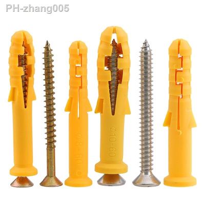 Plastic Expansion Tube Pipe Wall Anchors Plugs Knocking Expansion Nail With Screw Combination M6 M8 M10 L 40-120mm