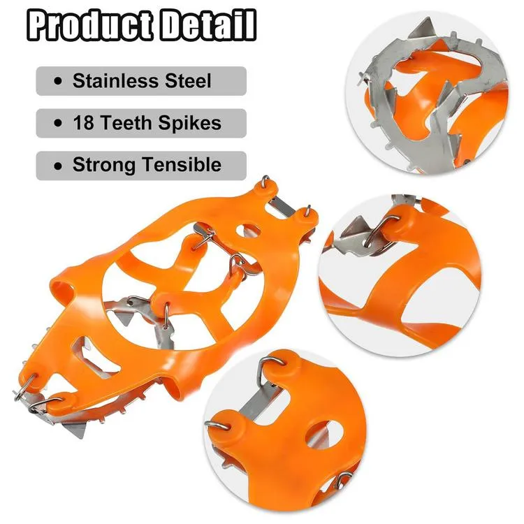Crampons Ice Cleats Ice Fishing Shoe Spikes For Men Ice Climbing Crampons  For Men And Women Suitable For Mountaineering Ice Fishing Hunting Hiking  kindly