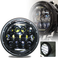 7.5นิ้วไฟหน้ารถจักรยานยนต์ LED H ead Light DRL วงเล็บแสงสีขาวรอบหลอดไฟ LED สำหรับ BMW Yamaha Honda