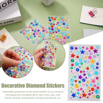 3D Gem Stickers Self Adhesive Jewel Crafts Sparkly Rhinestone