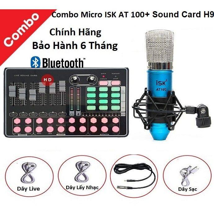 Combo Micro ISK AT 100 + Sound Card, Hát Livestream, Karaoke, Thu Âm, Stream  Game, Auto Tune, Hiệu Ứng Cực Hay 