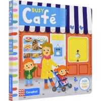 Busy caf é busy series office Book coffee shop things cognition English picture book office paperboard book interesting enlightenment Book parent-child education interactive learning toy game book English original imported book