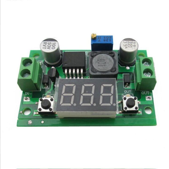 【⊕Good quality⊕】 TOYBOX JDIAD SHOP Glyduino โมดูลพลังงาน Lm2596 Dc-Dc โมดูลแหล่งจ่ายไฟแบบปรับได้พร้อมโวลต์มิเตอร์ไฟ Led