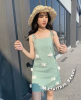 Arthitaya brand (MIni dress original ) เดรสสายเดี่ยวผูกโบว์เส้นเล็ก