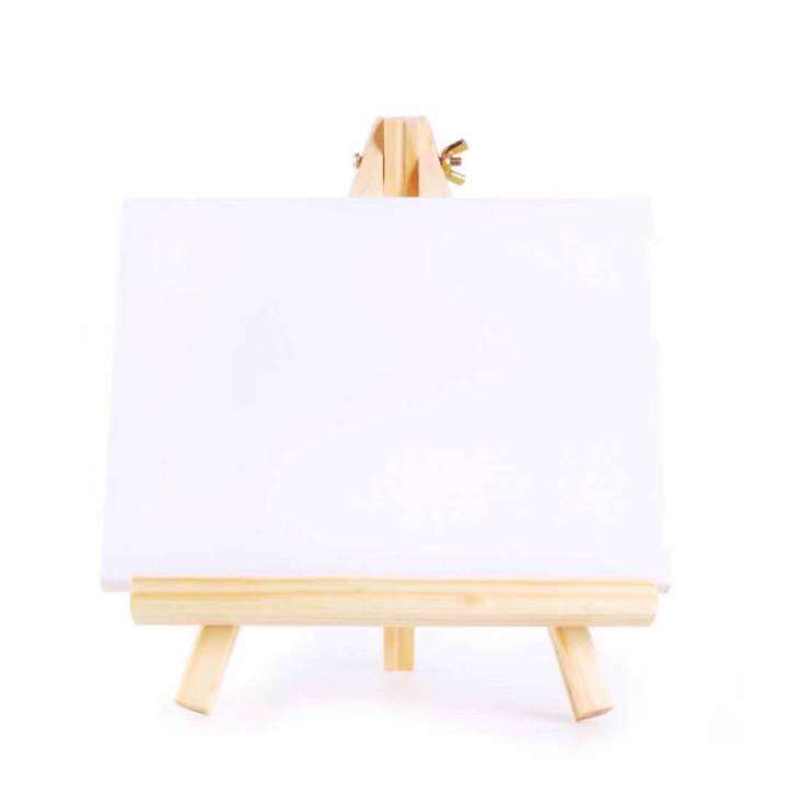 White Blank Square Canvas 15cm X 20cm Art Board Wooden Frame with ...