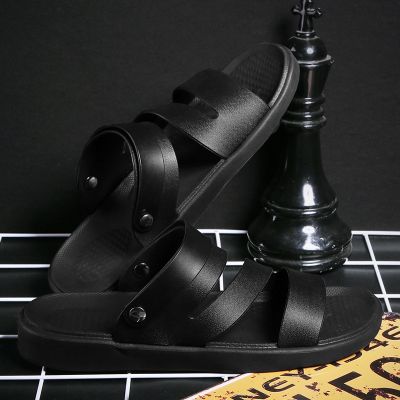 ขายดีที่สุด ioztt2023 - /✲♚ Slippers Male Word Trend Leisure Soft Bottom Rubber Dual-use Wear Sandals Large Size