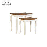 CHIC REPUBLIC CASSIS/2 ชุดโต๊ะข้าง - สี ขาว/ธรรมชาติ