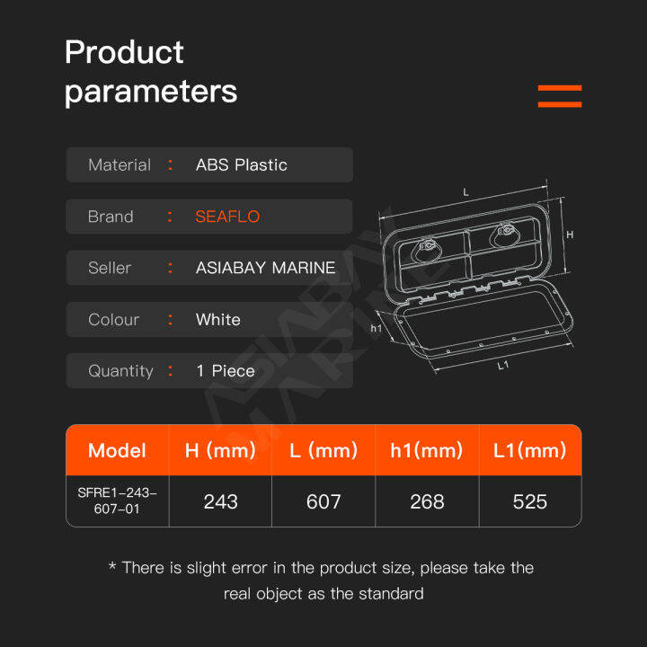 seaflo-243-607-deck-access-hatch-สำหรับ-marine-เรือ-yacht-rv-watertight-anti-uv-non-skid-การตรวจสอบพลาสติก-abs-ประตู243x607
