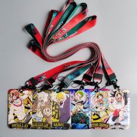 【CC】✕✱  28 Anime Card Cases Lanyard Badge ID Cards Holders Neck Straps Keychains Luffy Zoro