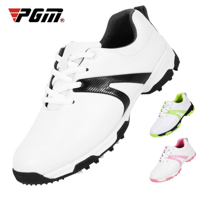 pgm-รองเท้ากีฬารองเท้ากอล์ฟสำหรับเด็กรองเท้ากันลื่นรองเท้ากีฬาระบายอากาศของเยาวชน-xz154
