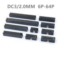 【CW】 10PCS IDC/JTAG 2.0 DC3 Male Pin PCB Header Connector 2x3/4/5/6/7/8/26/40/50/60P Straight Shrouded Socket Box header pitch 2.0mm