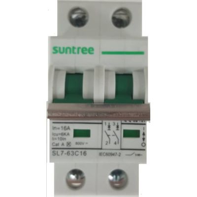 มาใหม่ ป้องกันได้ป้องกันดี DC Breaker เบรกเกอร์ดีซี Suntree พิกัดกระแส 16A 800V คุ้มสุดสุด เบรก เกอร์ กัน ดูด เบรก เกอร์ ไฟ บ้าน เบรก เกอร์ 3 เฟส เซฟตี้ เบรก เกอร์