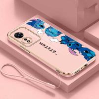 OPPO A58 A78เคสมือถือลายการ์ตูนมอนสเตอร์4G A78 5G ตะเข็บตาโตยางซิลิโคนหุ้มกุญแจรีโมทรถยนต์กล้องเต็มขอบ