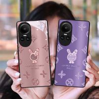 เคส OPPO Reno 10 เคส OPPO Reno 10 Pro เคส OPPO Reno 10 Pro Plus หรูหราเคสกันกระแทกแก้วเหลวกระต่ายและเคสโทรศัพท์กันตก