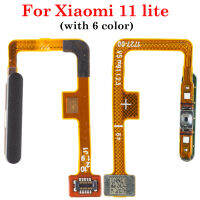 วาล์วแรงดันยาง Penyambung Jari Bagian Penggantian Kabel Flex สำหรับ Xiaomi Mi 11 Lite กลับบ้านริบบิ้นปุ่มเมนูกุญแจ