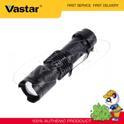 Vastar ไฟฉาย 3000 ลูเมนไฟฉาย LED สำหรับ 14500/AAA แบตเตอรี่สีดำ linterna ไฟฉาย LED สำหรับตั้งแคมป์ล่าสัตว์